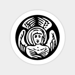 Divine Man St Matthew - black bkg Sticker